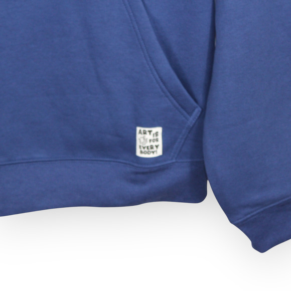 NEW XXL Keith Haring Art UNTITLED 1987 DANCE Hoodie Navy 80s PopArt - Picture 13 of 14